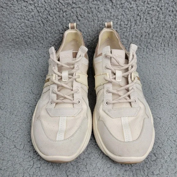 Coach Citysole Sue Runner Sneakers Womens 9B Beige Suede Athletic Low Top - Picture 2 of 11